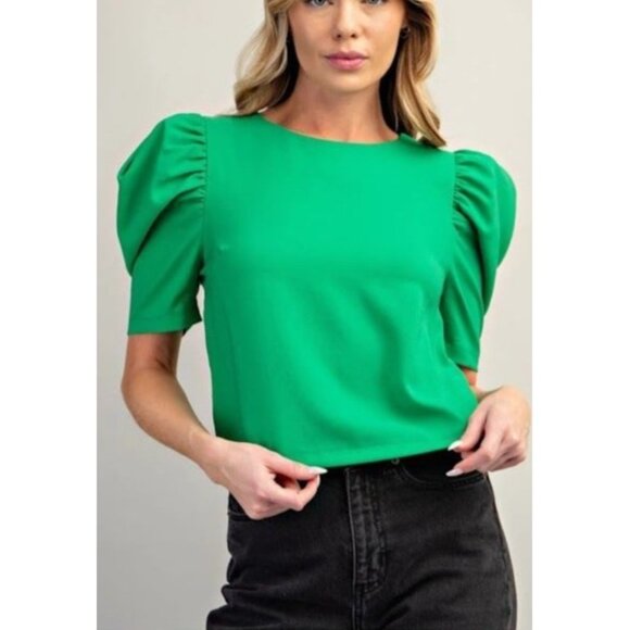 Zara Womens M Cotton Blend Baloon Sleeve Festival Boho Top - Picture 10 of 16